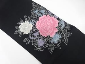 アンティーク　花模様織り出し名古屋帯（着用可）